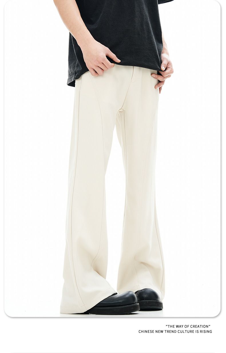 Slim Fit Schlaghose für Damen und Herren – Klassischer Cleanfit-Stil, leichtes Polyester, bequeme und elegante Freizeithose_voghion.com