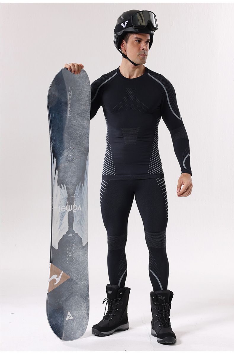 Autumn Winter Polypropylene Quick-Dry Ski Suit Underwear Set For Men Sports Tight-Fitting Moisture-Wicking Compression_voghion.com