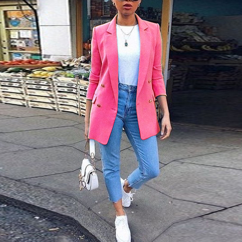 Women's Clothing Fashion Lapel Cardigan Temperament Suit Jacket_voghion.com