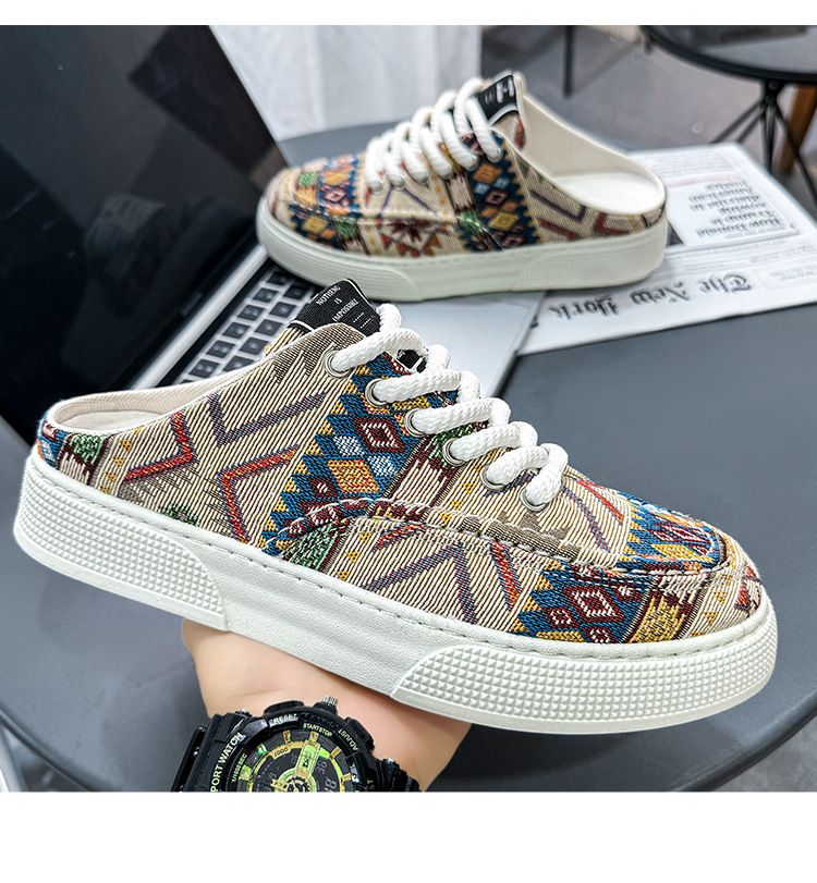 Atmungsaktive Slip-On-Canvas-Schuhe für Herren mit Mesh- und Print-Design – leichte Sommer-Freizeitschuhe für Komfort und Stil_voghion.com
