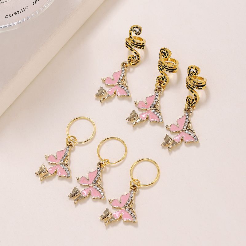 Eleganti fermagli per capelli a farfalla in metallo, fermagli per capelli alla moda per trecce di coda di cavallo da ragazza sexy_voghion.com