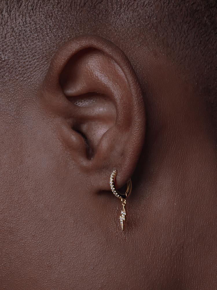 Orecchini a lobo con diamanti placcati in argento puro, unisex, stile hip-hop, super brillanti, versatili e di personalità._voghion.com