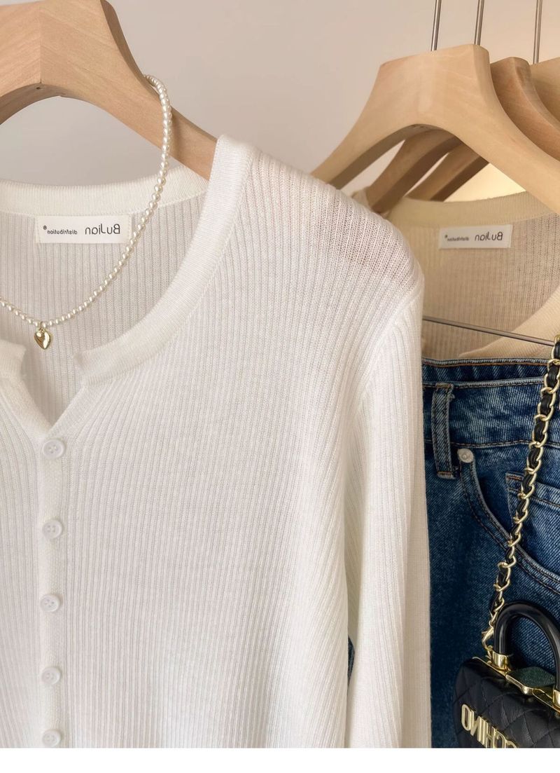 ragazza 6 lana latte blu corto lavorato a maglia per donna primavera e autunno cardigan a maniche lunghe piccolo profumo stile strato interno base_voghion.com