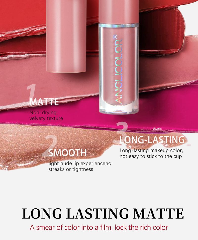 12 Colors Matte Liquid Lipstick Set - Waterproof, Long-Lasting, Non-Sticky Lip Gloss Kit (12 Shades Gift Box)_voghion.com