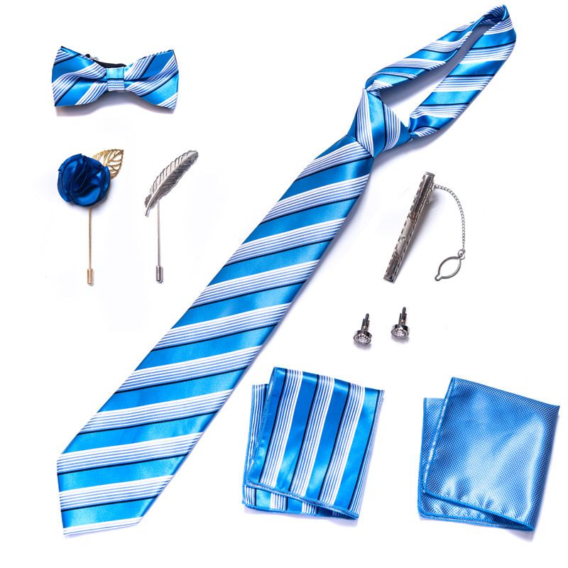 Abito cravatta pronto, papillon, accessori da uomo, set da 8 pezzi, corpetto, spilla, gemelli, abito formale, matrimonio_voghion.com