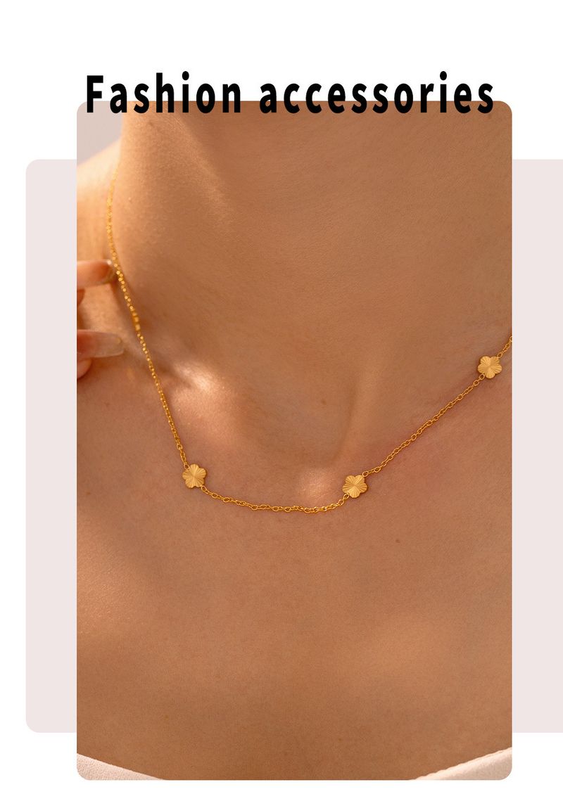 Xiao Qiao Flower Collarbone Chain Temperament Elegant Design Necklace Niche Jewelry_voghion.com