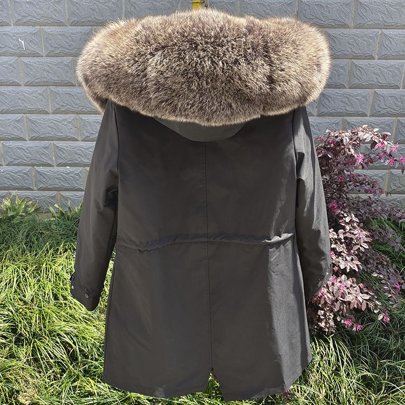 Abbigliamento da donna Nuovo inverno Parka da donna di media lunghezza Fodera in pelliccia rimovibile Collo in pelliccia Cappotto in pelliccia_voghion.com