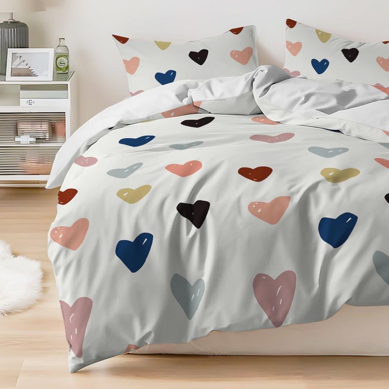 Set copripiumino moderno e minimalista - Stampa digitale, leggero 90 g/m², diverse taglie (USA/UE/AU), certificato OEKO-TEX, facile da pulire per la casa e Airbnb._voghion.com