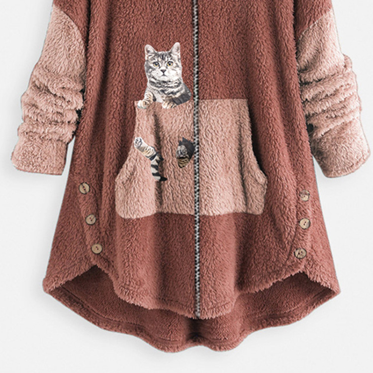 Női kapucnis, plus size kabát_voghion.com