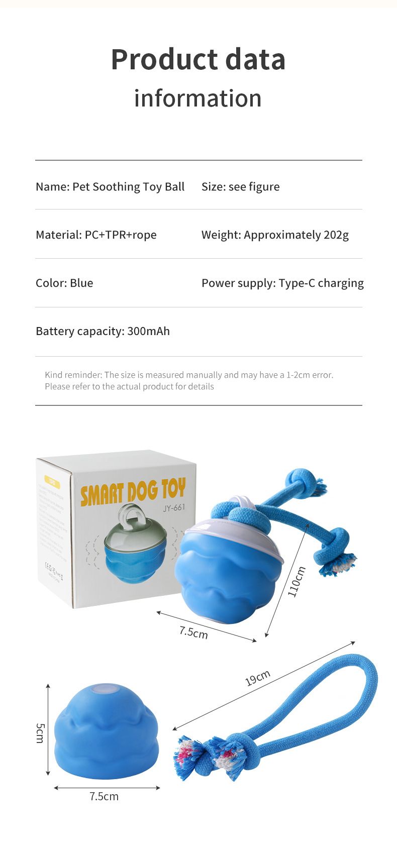 Vendita calda Smart Electric Ball con suono di abbaio incorporato, giocattolo per cani di piccola, media e grande taglia_voghion.com