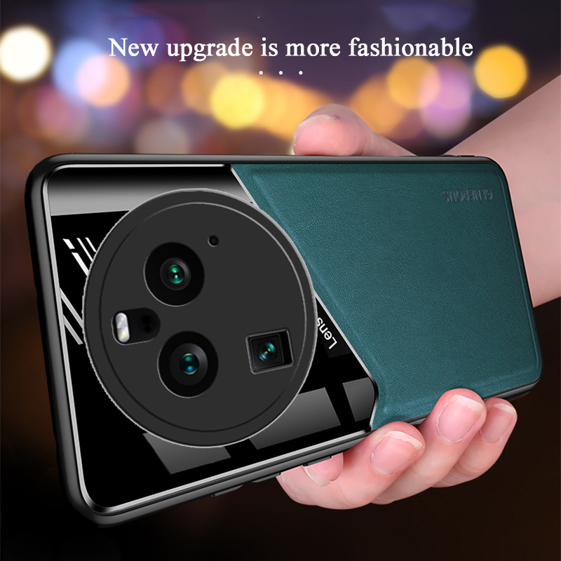 for OPPO Find X6 X3 Pro A97 A96 A58 A57 A36 A17K A16 Case Acrylic Splicing PU Leather Magnetic Cover Soft Shell Anti-fall Fundas_voghion.com