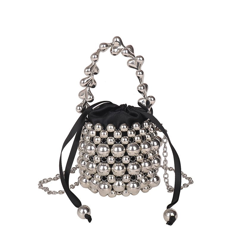 Nuova moda estiva 2025, borsa a mano versatile con catena di perle per donne e ragazze_voghion.com