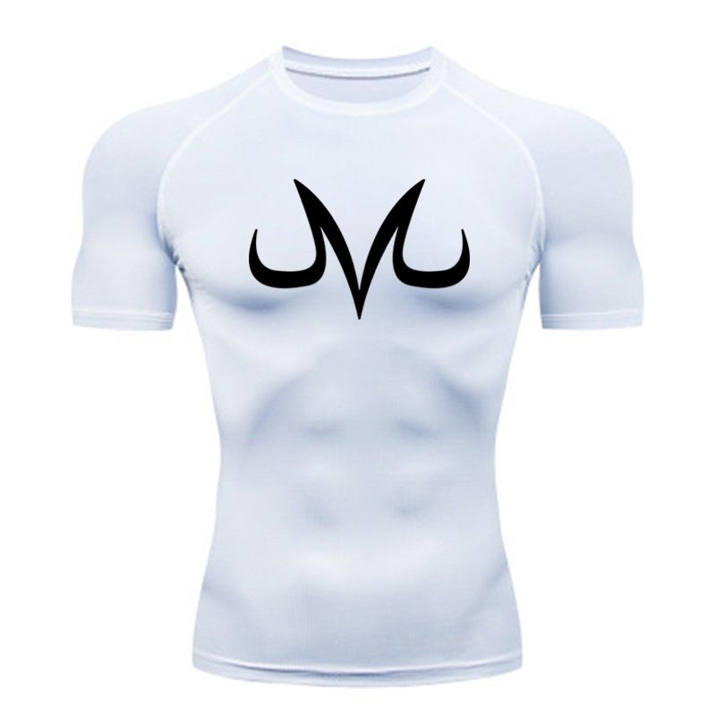 Erkek fitness, koşu, dar kesim yuvarlak yakalı tişört, sıkıştırılmış hızlı kuruyan üst, açık hava_voghion.com