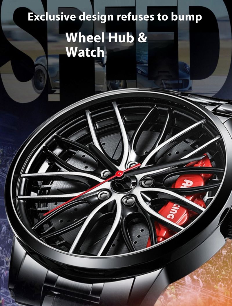 New light luxury men's automatic movement waterproof wheel style non-mechanical watch_voghion.com