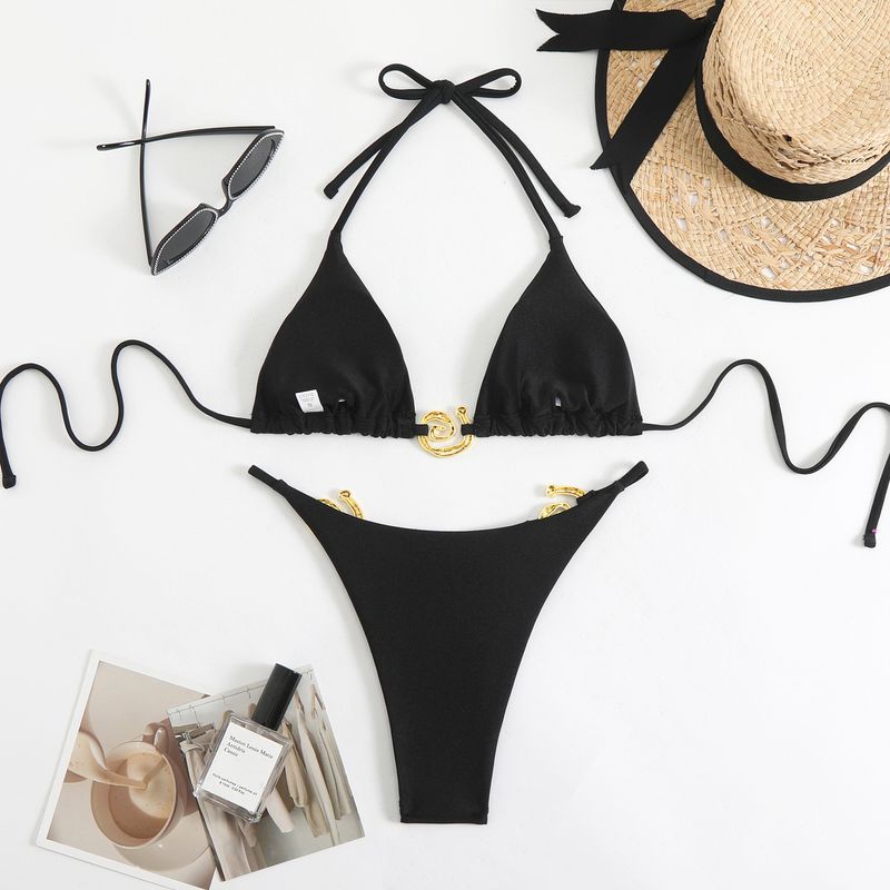 Women's Clothing New Two Piece Solid Color Bikini_voghion.com
