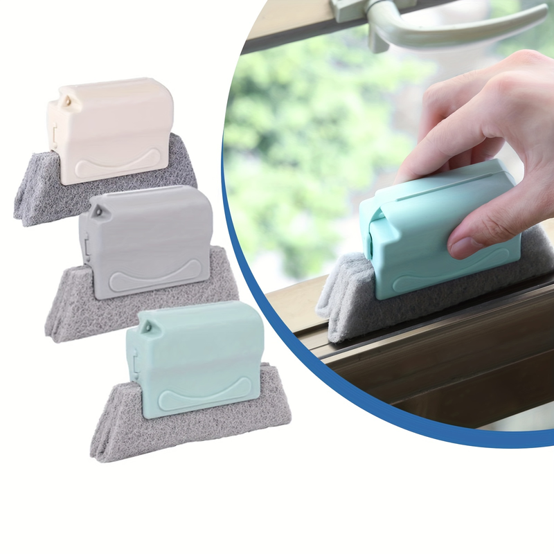 1-teilige Reinigungsbürste, Fensternut-Reinigungsbürste, Scheuerschwamm mit Schnalle_voghion.com
