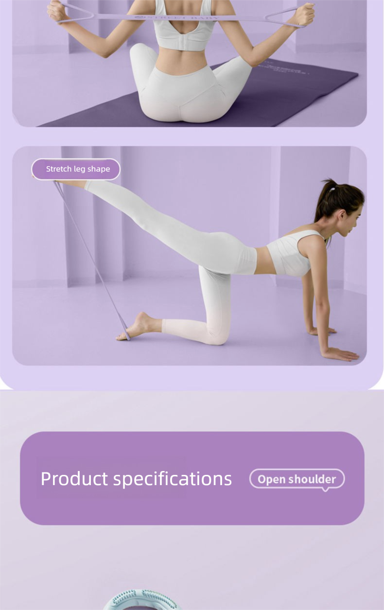 8-förmiges Band für Frauen, Yoga-Widerstandsband, Fitnessgerät zum Öffnen des Rückens, Rückentrainingsgerät, schöner Rücken_voghion.com