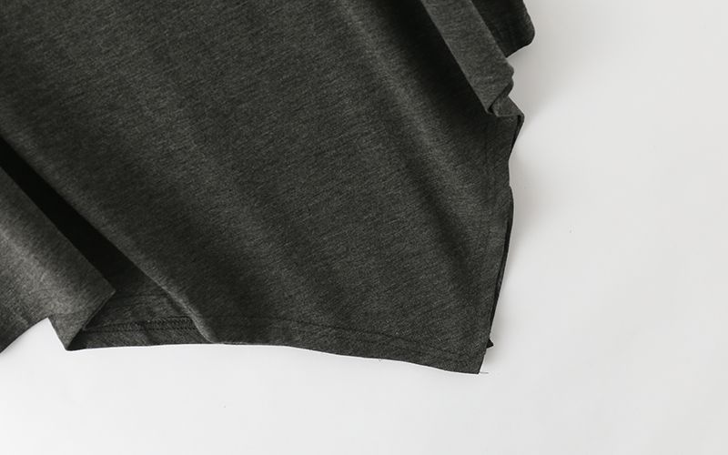 Vente chaude manches chauve-souris irrégulières été modal t-shirt col rond t-shirts décontractés amples grande taille t-shirts de base_voghion.com