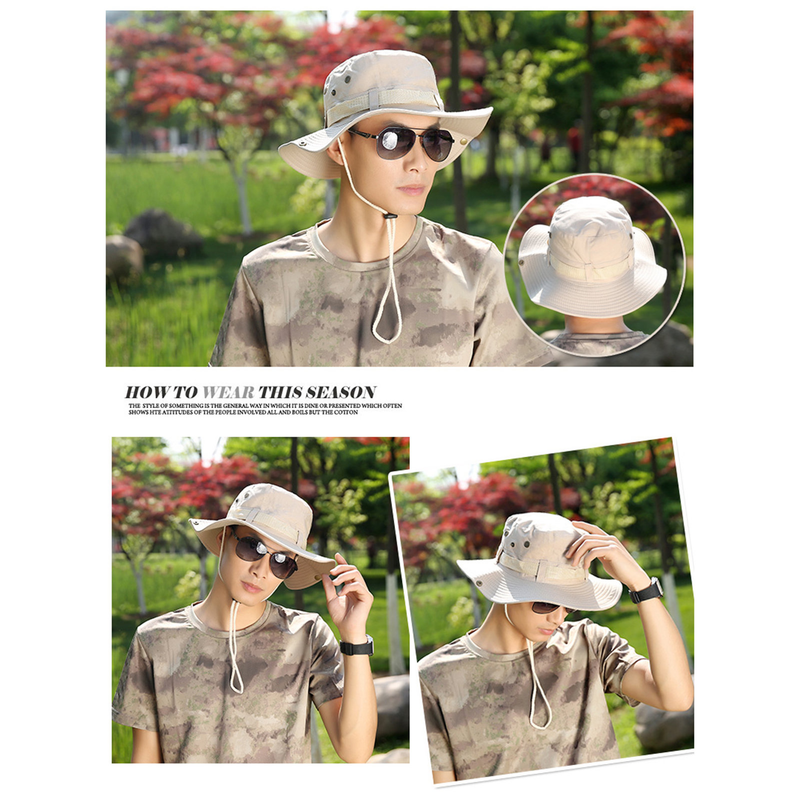 Cappello da sole alla moda da uomo e da donna, estivo, con protezione UV, a tesa larga, Panama, safari, caccia, escursionismo, pesca_voghion.com
