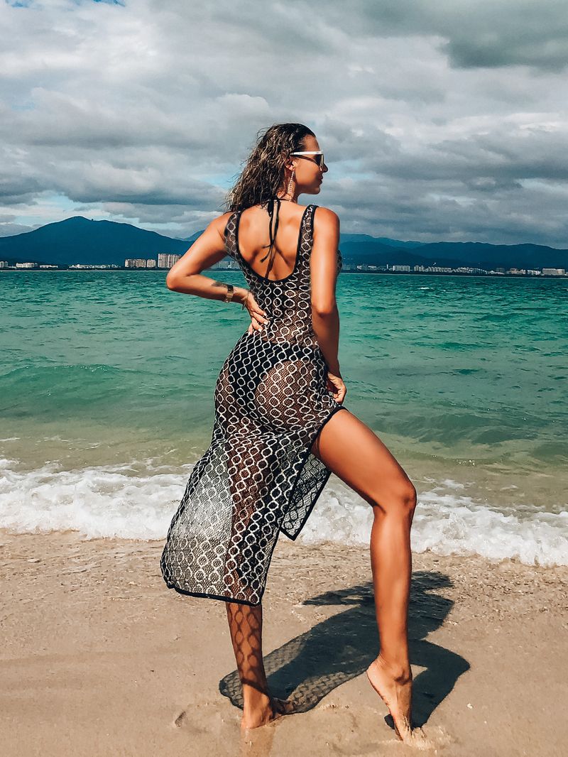 Vêtements pour femmes, nouvelle jupe de plage pour vacances à la plage, cache-maillot de bain ajouré pour dames_voghion.com