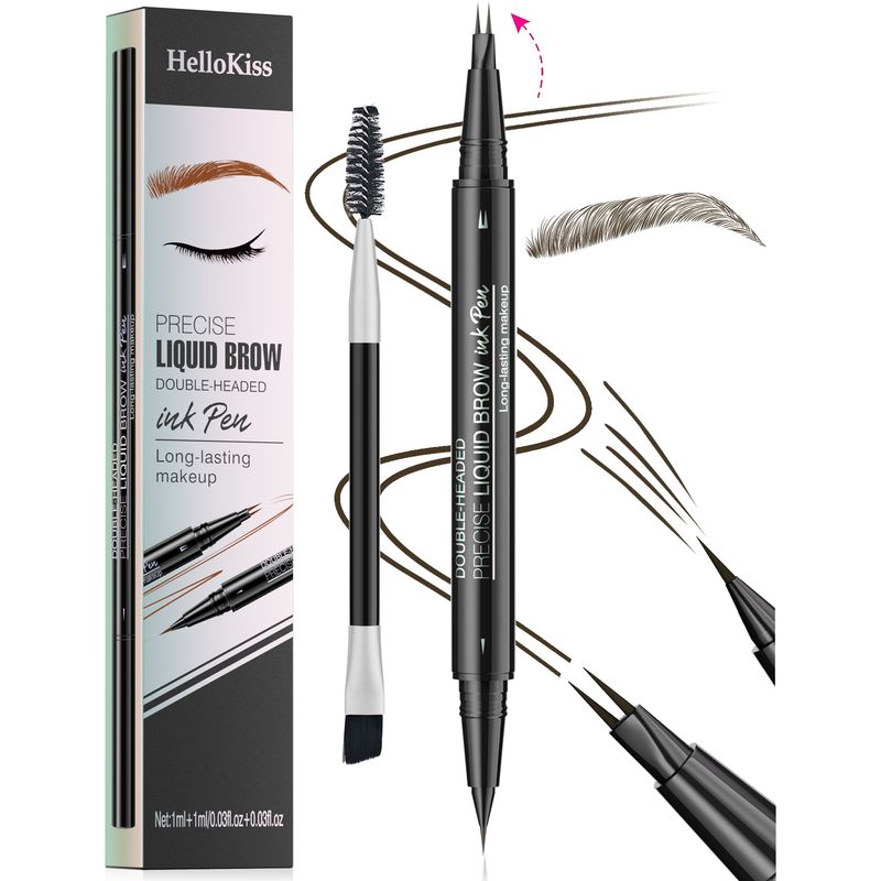 HelloKiss Natural Smooth Wild – Wasserfester, schweißfester, nicht verschmierender Augenbrauenstift mit zwei Enden_voghion.com