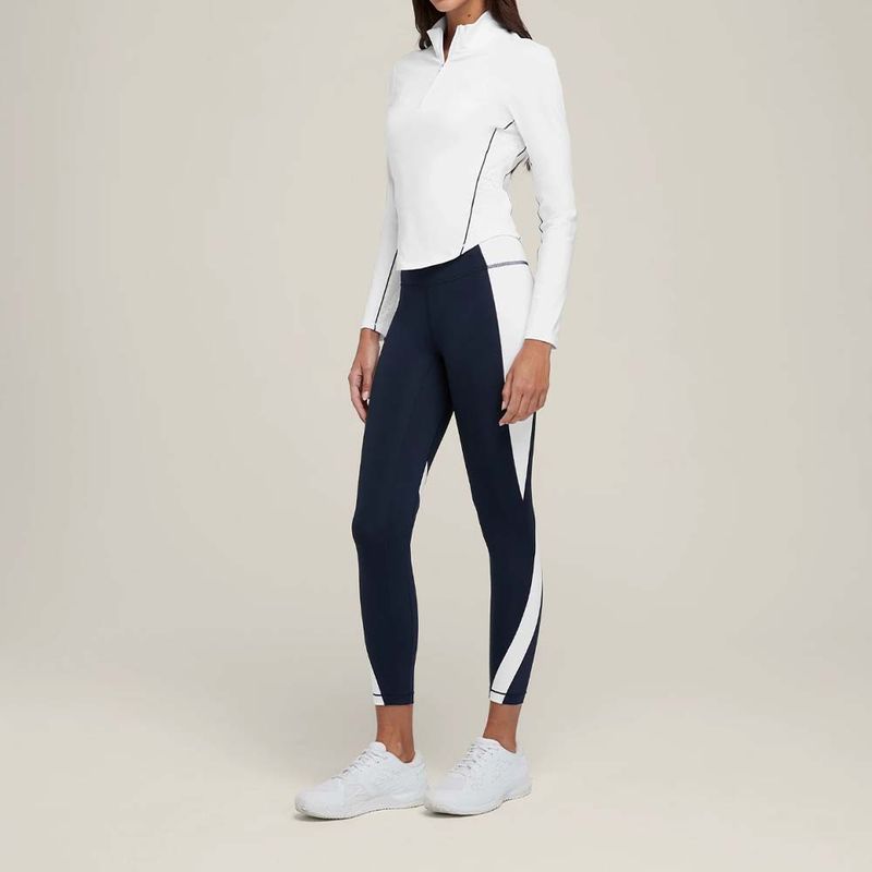 High-quality Slim-fitting Long-sleeved Yoga Women's Breathable Slim-fitting Sports Zipper Golf Tennis Top With A Nude Feel_voghion.com