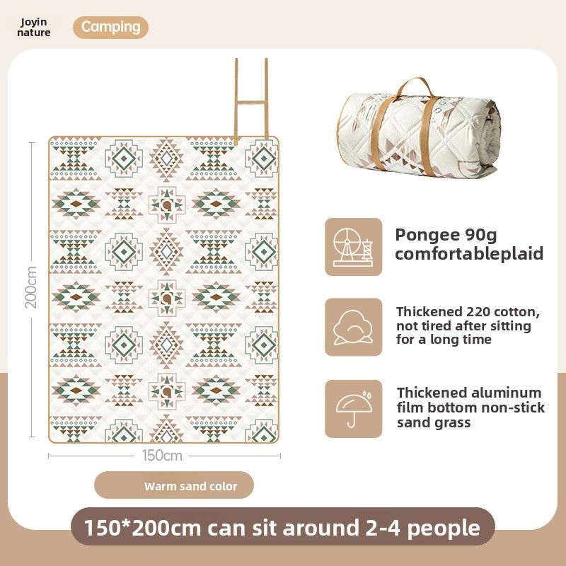 Picknickmatte, verdickt mit Aluminiumform, für Outdoor-Campingzelt, zusammenklappbar, tragbar, wasserdicht, Zeltmatte, verdickt, wasserdicht, Strandmatte_voghion.com