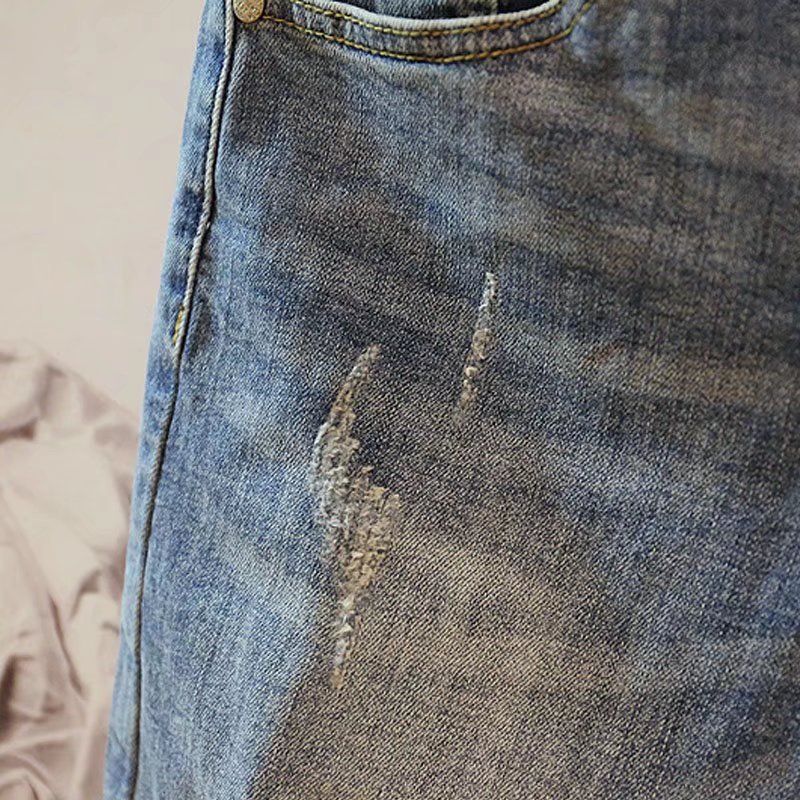 High end denim shorts, men's trendy Korean version, simple summer thin style, fashionable elastic slim fit casual capris_voghion.com