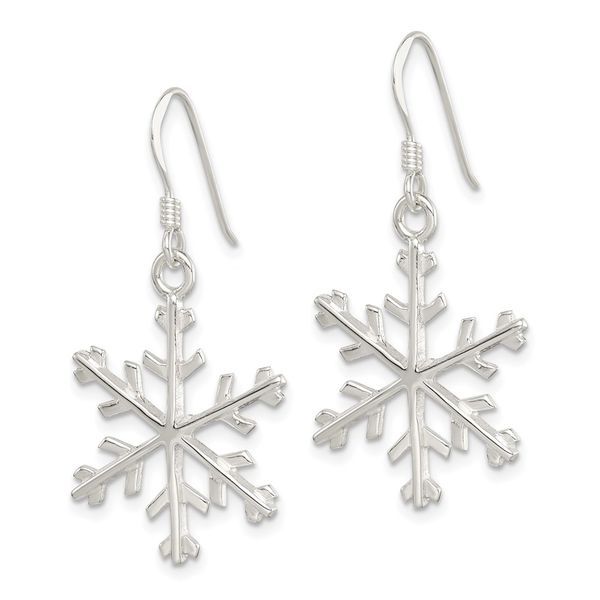 Sterling Silver Snowflake Dangle Earrings_voghion.com