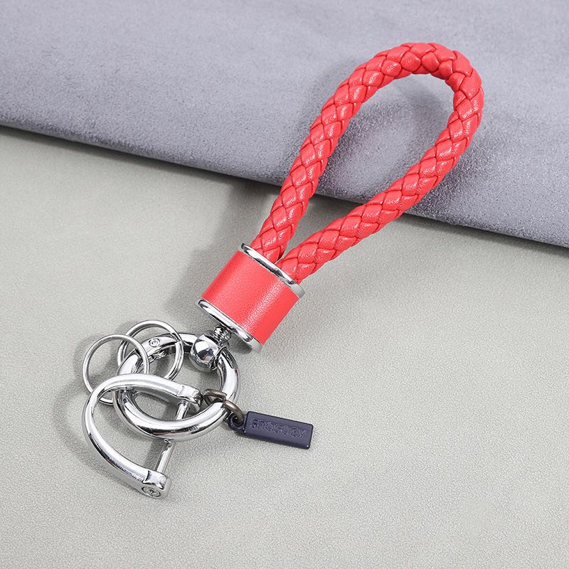 Car Key Chain Pendant Women's Men's High End Personality Creative Braided Leather Car Key Chain Cute Ins Internet Celebrity_voghion.com