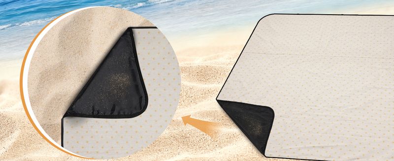 Couverture de pique-nique imperméable et pliable, grande taille, avec sangle de transport, idéale pour la plage et le camping | Couverture de camping portable |_voghion.com