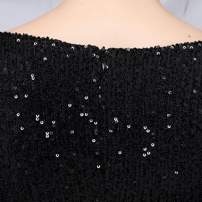 Women's Clothing Banquet Style Elegant Long Sleeves Sequinned Aura Queen Fishtail Evening Dress_voghion.com