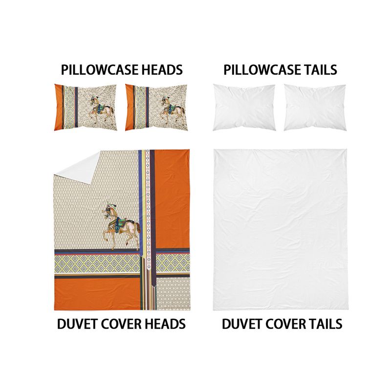 Conjunto de cama de microfibra de luxo com 3 peças - Capa de edredom e fronhas com impressão digital (tamanho queen/king size, hipoalergênico, ultramacio, lavável à máquina)_voghion.com