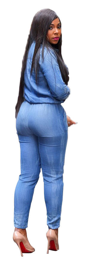 Women's Clothing Strappy Jeans Sexy Women's Fitted Jumpsuits_voghion.com