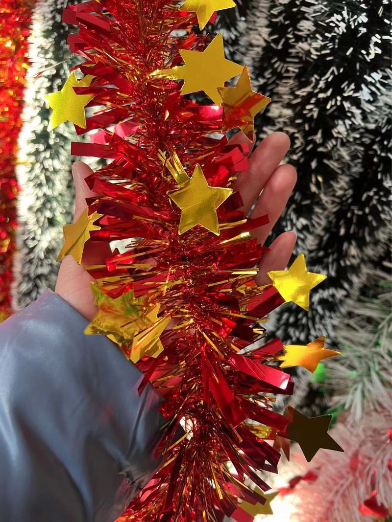 Decorazione natalizia a strisce colorate per compleanno, ghirlanda festiva per l'asilo, festa di Natale, capodanno_voghion.com