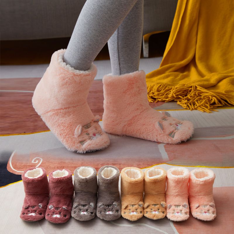 Unschlagbare Qualität russische Schuhe, rutschfeste Hausschuhe mit weicher Sohle, Socken, Herbst/Winter mit zusätzlichem Samt und Verdickung_voghion.com