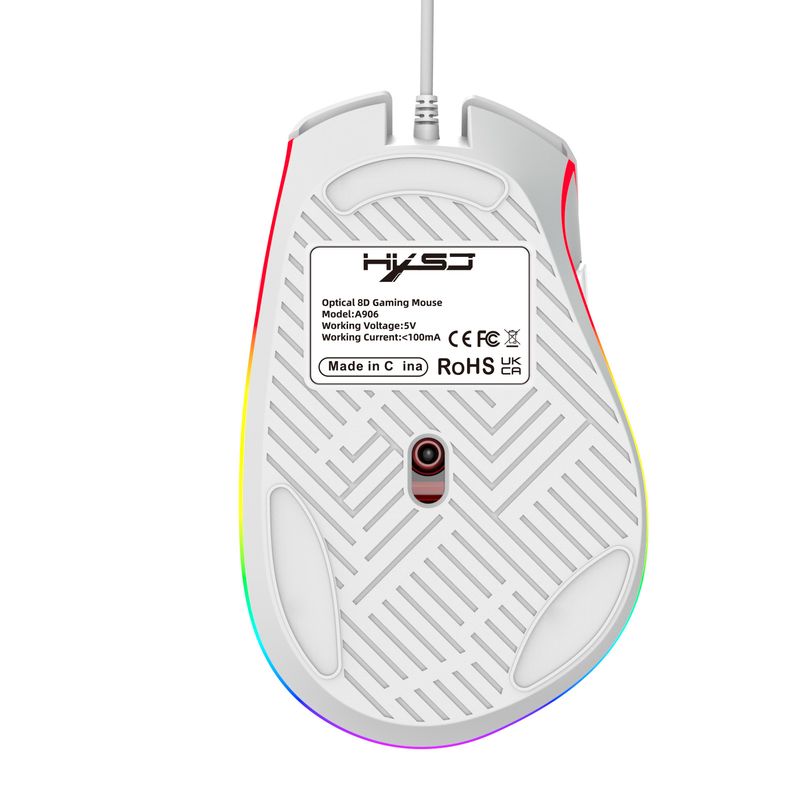 New Esports Cable RGB Game 12800DPI Gaming Mouse 8-Key Macro Programming_voghion.com