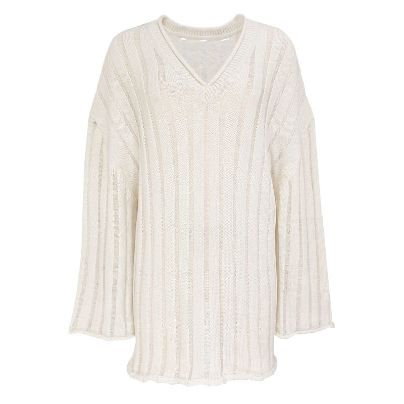 Vêtements pour femmes automne et hiver nouveaux vêtements pour femmes hauts amples en coton et lin chauds pulls décontractés à la mode_voghion.com