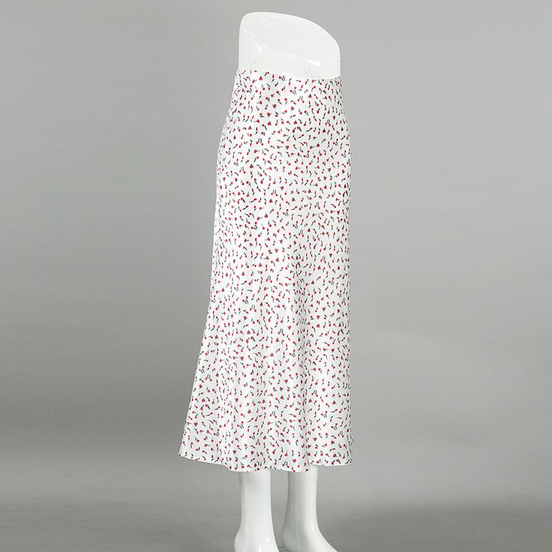 Gonna a sirena a vita alta floreale da donna, temperamento alla moda, pendolarismo, tutto abbinato_voghion.com