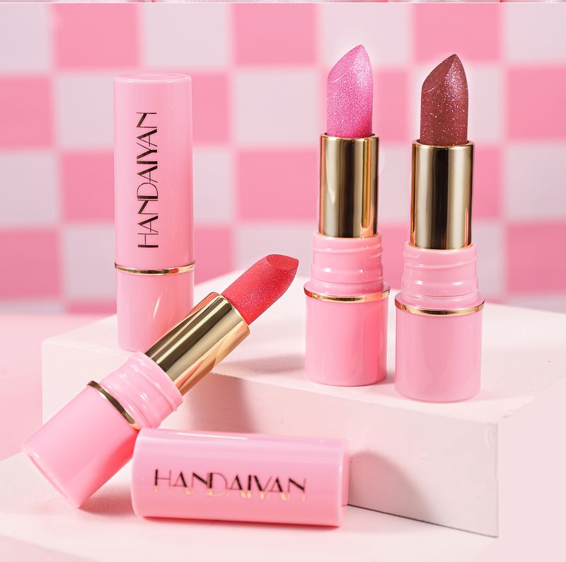 HANDAIYAN Pearlescent Lipstick - 8 Colors, Moisturizing & Hydrating, Embossed Mesh Fine Shimmer Lipstick_voghion.com