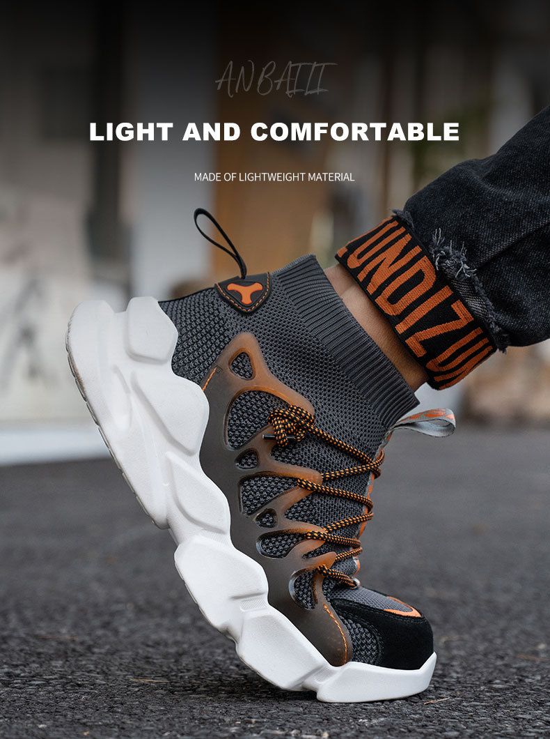 Scarpe antinfortunistiche da uomo, antiforatura, leggere e traspiranti, con punta in acciaio, isolate._voghion.com