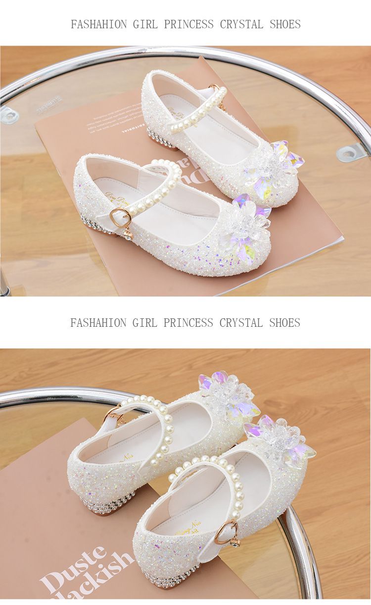 Mädchen Prinzessin schuhe Kinder Kleine mädchen High heels Helle diamant perle kristall_voghion.com
