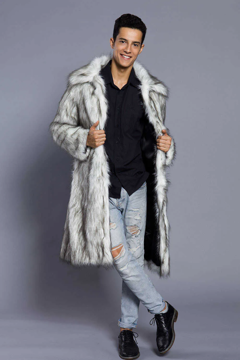 2018 herbst Winter Neue männer Quadrat Kragen Faux Nerz Pelz Langen Mantel High-grade Mann Komfortable Dicke Warme windjacke_voghion.com