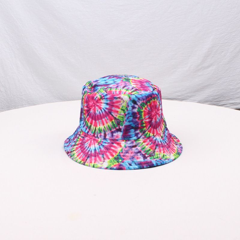 Cappello da sole ombreggiante per esterni con bacino a doppia faccia tinto in cravatta con motivo stampato in 3D_voghion.com