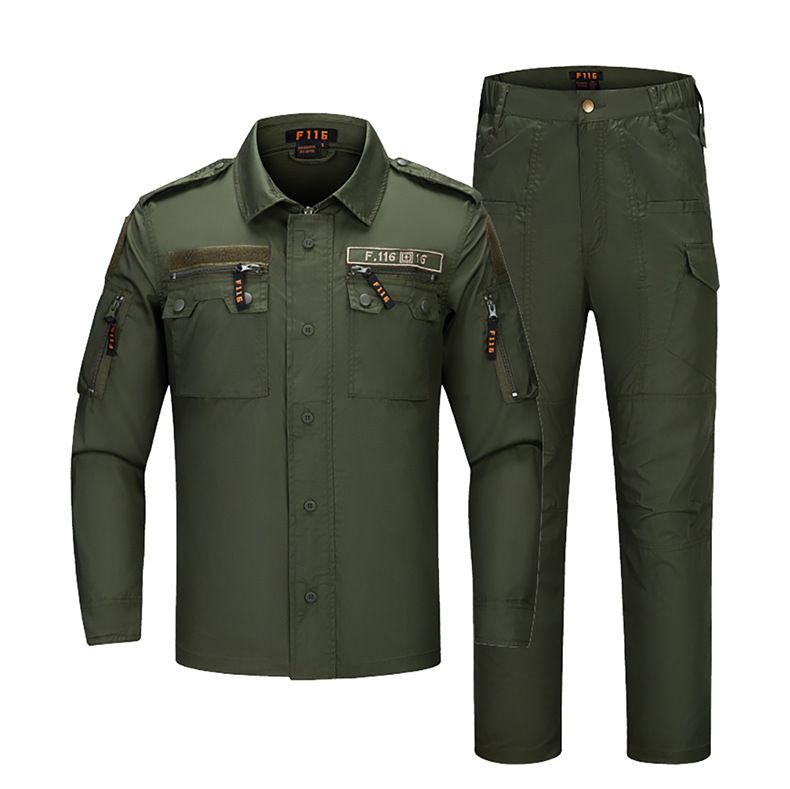 Tactical Camo Shirt & Pants Set For Men - Quick-Dry, Breathable, Durable Outdoor Combat Uniform With Moisture-Wicking (Multiple Sizes & Colors)_voghion.com