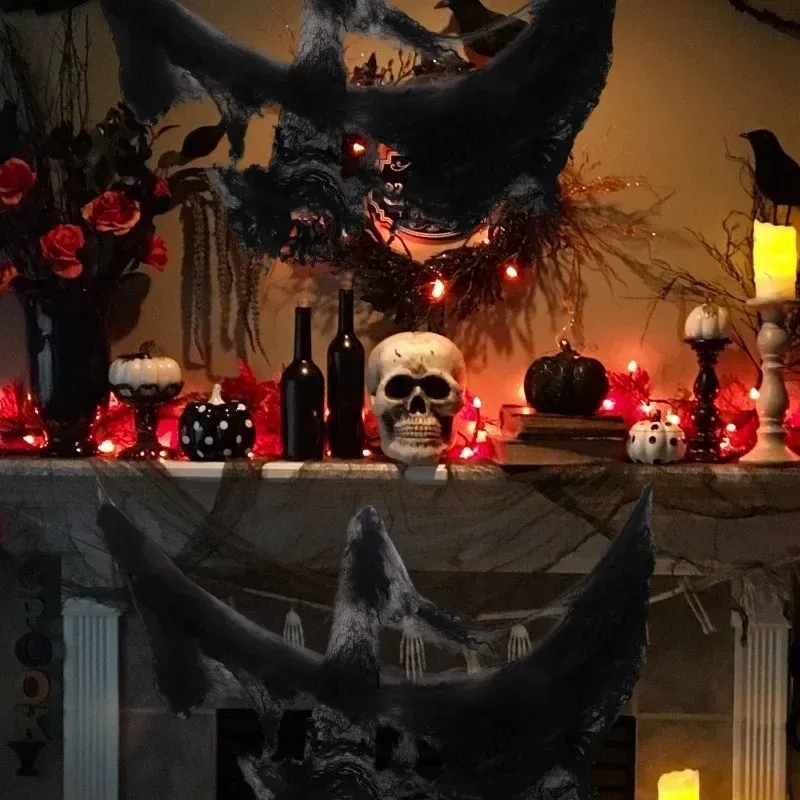 Künstliche Spinnennetz Halloween Dekoration Scary Party Szene Requisiten Weiß Stretchy Cobweb Horror Haus Home Decora Zubehör_voghion.com