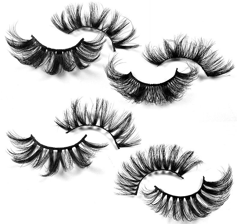 False Eyelashes 20 Pairs Of Mixed Mink Eyelashes In Boxes, False Eyelashes, Hard Stems, Thick And Curled Eyelashes_voghion.com