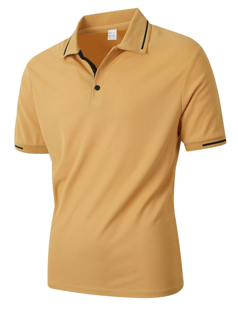 2025 Summer Men Polo T-Shirt Men Casual Polo Shirt Male Short Sleeves Tops Tees Men Stripe Pattern Print Button T Shirt_voghion.com