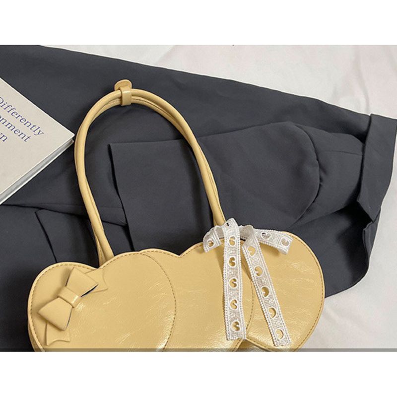 Bolsa de ombro feminina em formato de coração, nova coleção outono/inverno 2025, elegante e versátil_voghion.com
