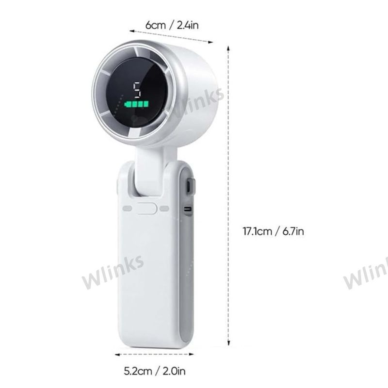 Mini Handventilator Tragbarer 5-Gang-Tischventilator Kühler Kühlung USB Wiederaufladbar UK_voghion.com
